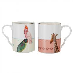 Mug Taza Loro y Jirafa - Kit de 2