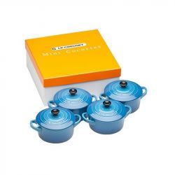 Pack 4 Mini Cocotte Le Creuset - Verde y Azul