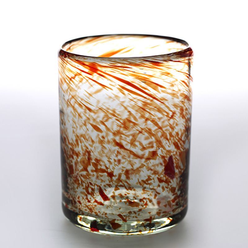 Vaso de cristal soplado elaborado artesanalmente al estilo mallorquín.