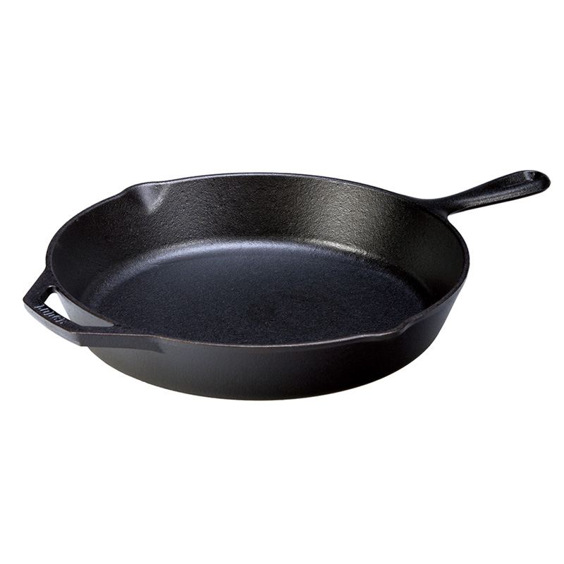 Sartén de hierro fundido con tapa de madera, sartén de hierro, cocina de  inducción china Pow Wok Cocina de gas universal 17Zoll