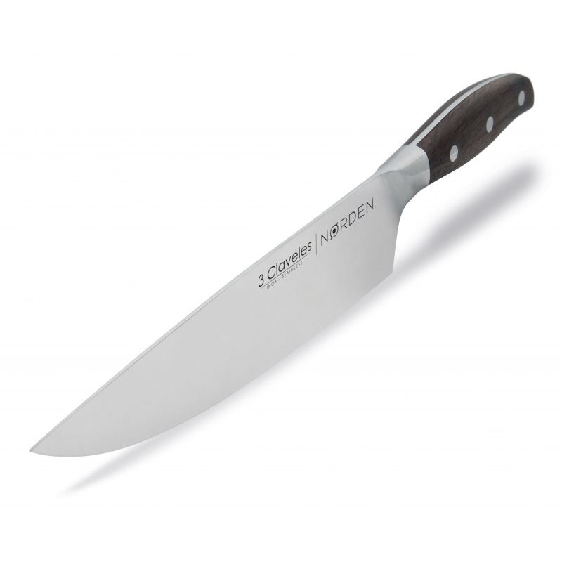 Cuchillo de cocina, cebollero o cuchillo chef de 3 claveles.