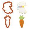 Molde Galletas / Cortador Galletas Conejo y Zanahoria - 2 Unidades
