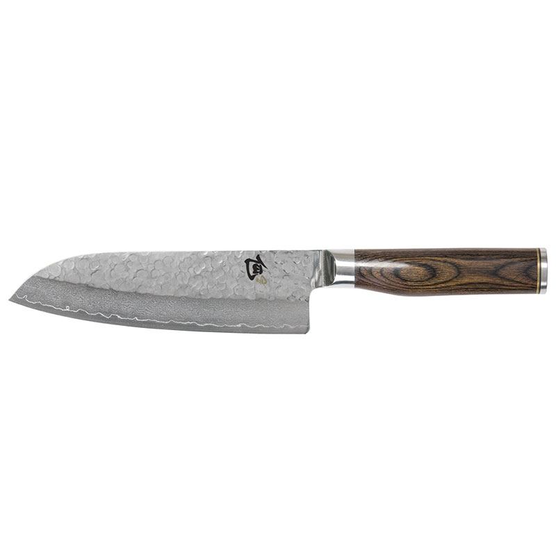 Cuchillo japonés Shun Premier, santoku en acero damasco.