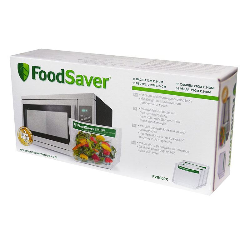 Bolsas de envasado al vacío Foodsaver aptas para microndas.