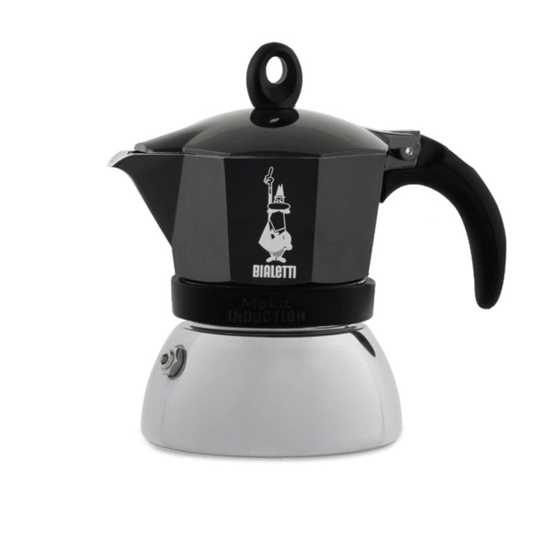 Cafetera Italiana Bialetti Moka Induction Antracite 6Tz cocinas Inducción