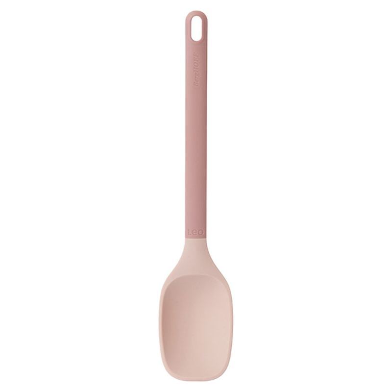 Cuchara de cocina Leo Berghoof en silicona rosa.