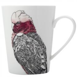 Taza cacatua rosa y gris