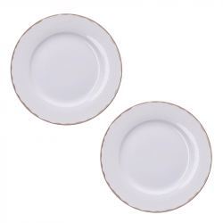 Plato Llano Porcelana Blanca