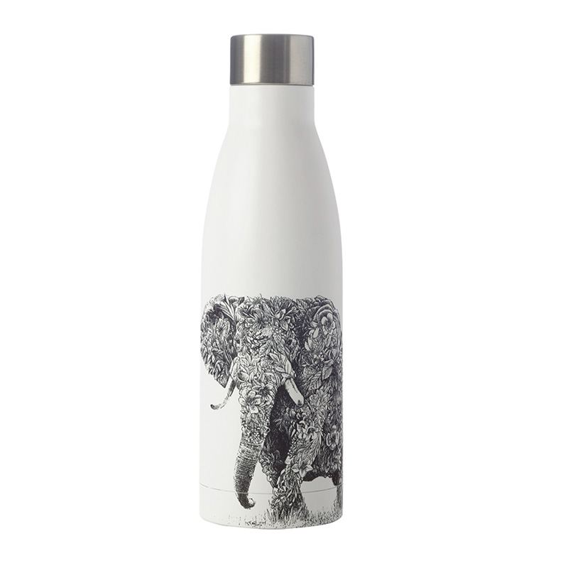 Blue Elephant - Botella de agua para la escuela, termo de acero inoxidable  de doble pared, taza al vacío, regalo de cumpleaños para niño (elefante