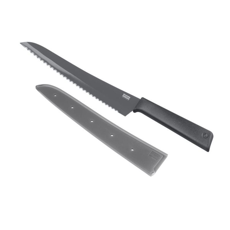 Cuchillo de sierra para pan Kuhn Rikon en gris ¡con funda!