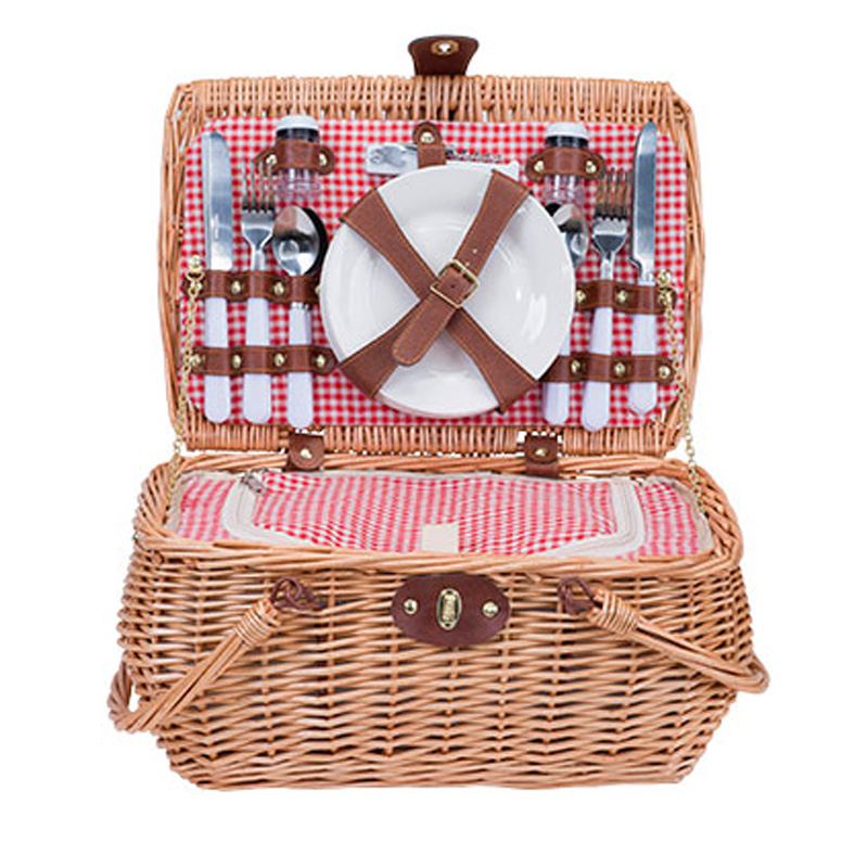 CESTA PICNIC SET 10 MIMBRE PARA 2 PERSONAS