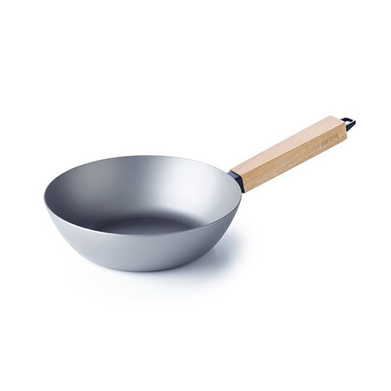 Wok Inducción 24cm, Acero al Carbono, 3 Capas Antiadherente