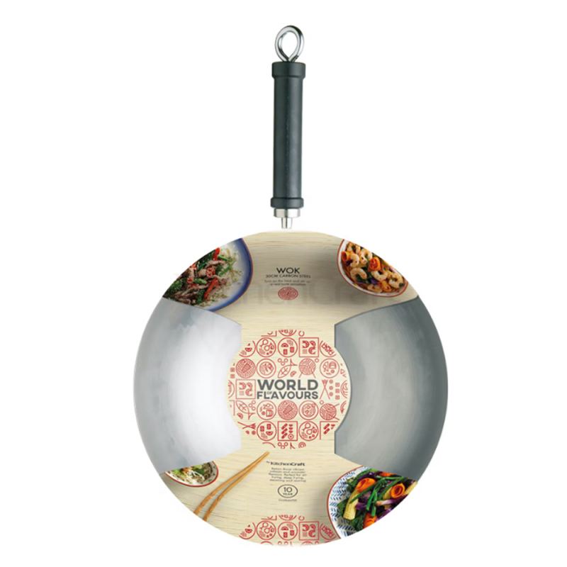 Wok de acero al carbono de 30cm - Inducción