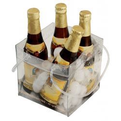 FiveHome Cubitera con Tapa Hermética, Colador y Pinza, 2L Cubiteras para  Hielo Botellas Aislamiento de Doble Pared Acero Inoxidable, Champanera  Cubitera Vino Cubo de Hielo : : Moda