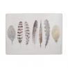 Mantel individual rectangular plumas