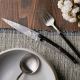 Cuchillo de mesa para mesa motivo japonés y mango madera de ébano
