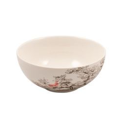 Bol de porcelana 19cm con decoracion naturaleza oriental Le Coq