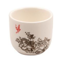 Taza de Sake de porcelana con diseño oriental