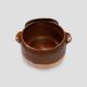 Olla de barro artesanal con tapa esmaltado