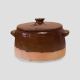 Olla de barro artesanal con tapa