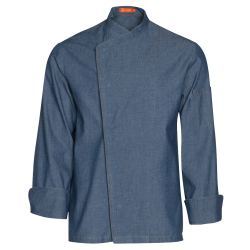 Chaqueta cocina hombre azul claro
