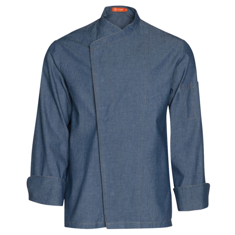 Chaqueta cocina hombre azul claro