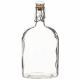 botella de vidrio con tapa