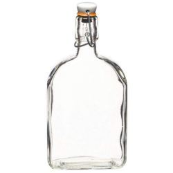 botella de vidrio con tapa