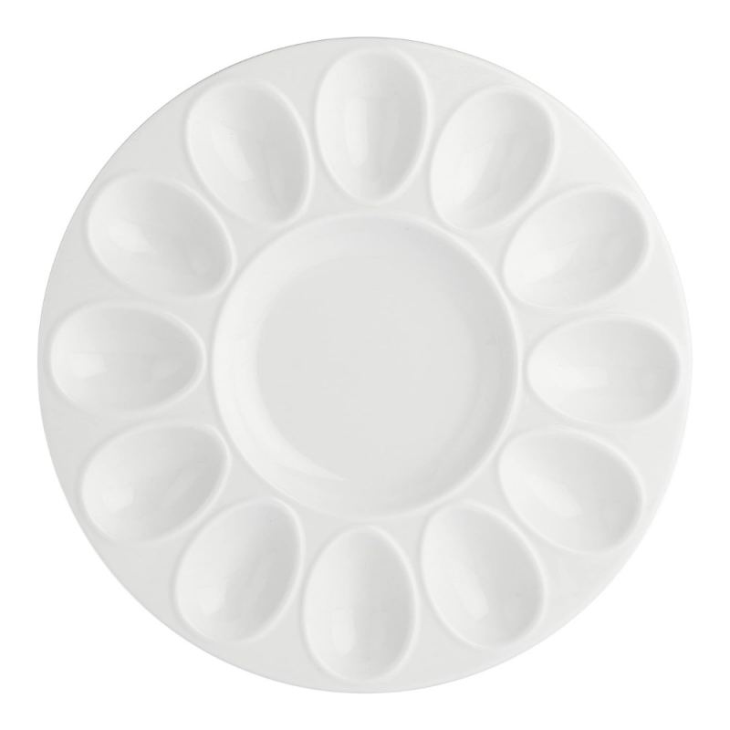 Plato huevos porcelana