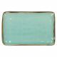 Fuente rectangular esmaltada verde acqua