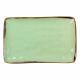 Fuente rectangular esmaltada te verde