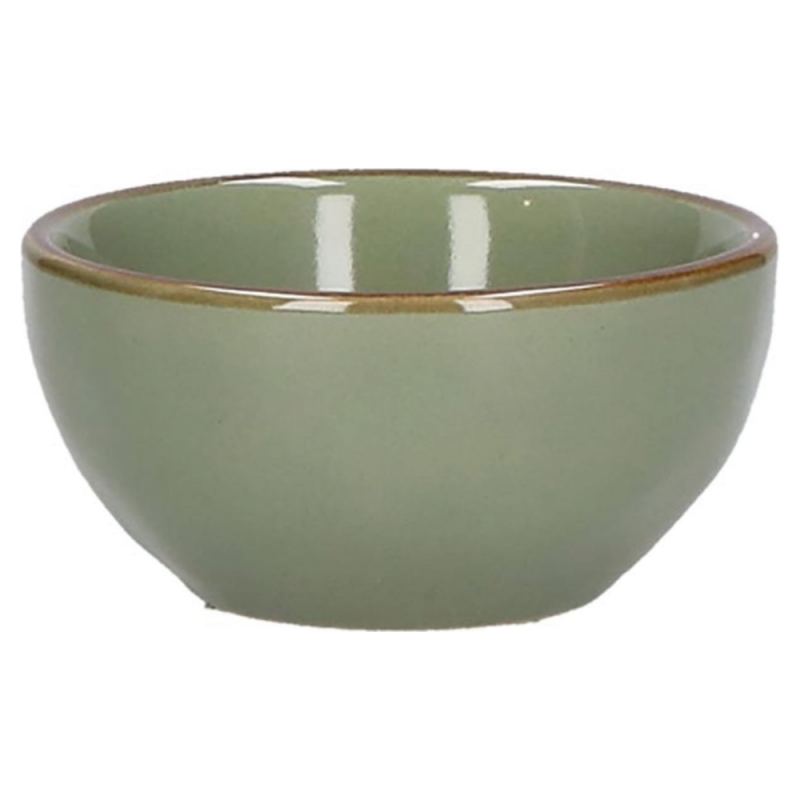 Cuenco mini de cerámica esmaltada verde oliva 