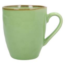 Taza cerámica esmaltada verde