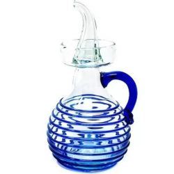 Aceitera Cristal Artesana hilada en Azul