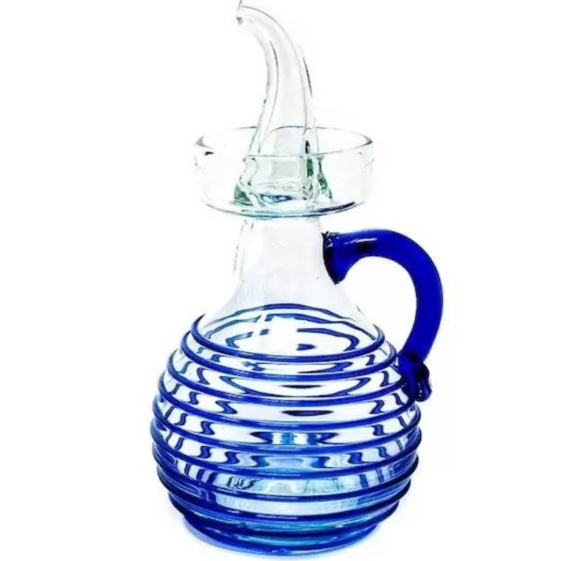 Aceitera Cristal Artesana hilada en Azul