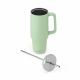 Taza térmica XL S´Well 1.1L verde con pajita