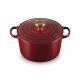 Cocotte de hierro fundido alta granate