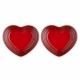 Set de 2 platos corazón 