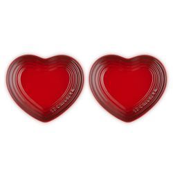 Set de 2 platos corazón 