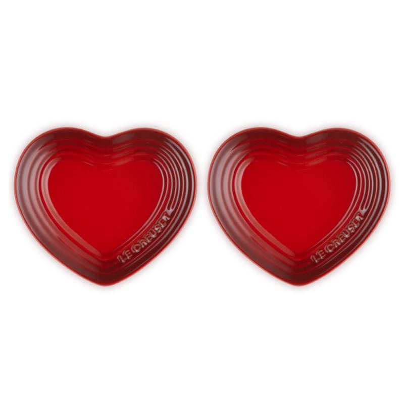 Set de 2 platos corazón 
