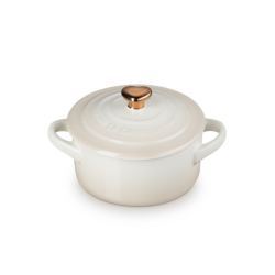 Mini cocotte de cerámica color merengue