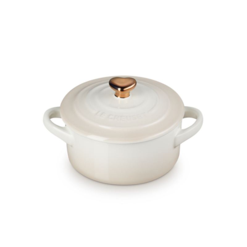 Mini cocotte de cerámica color merengue
