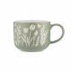 Taza esmaltada tulipanes
