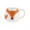tazas de cerámica blanca motivo de zorro