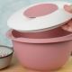 Bowl mezclador (con tapa en dos partes), 3,5 l, rosa/blanco