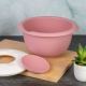 Bowl para mezlcas (con tapa en dos partes), 3,5 l, rosa/blanco