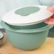 Bowl mezclador (con tapa en dos partes), 2,5 l, verde/blanco