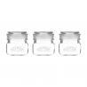 Set 3 tarros de cristal kilner