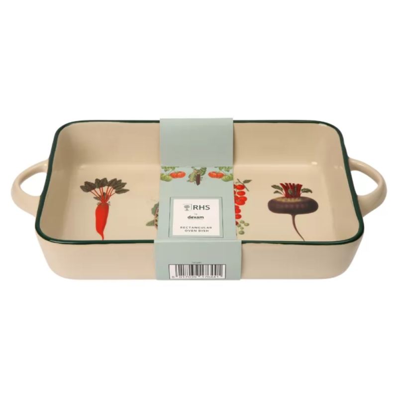 Fuente para horno rectangular de gres diseño Benary Vegetables