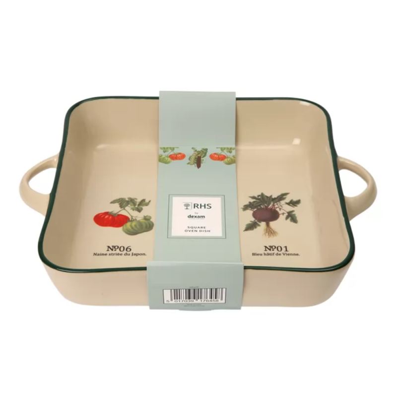 Fuente para horno cuadrada de gres Benary Vegetables 